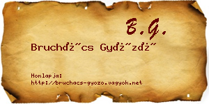 Bruchács Győző névjegykártya