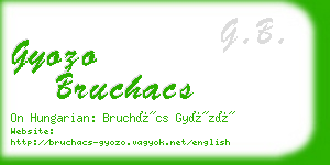gyozo bruchacs business card